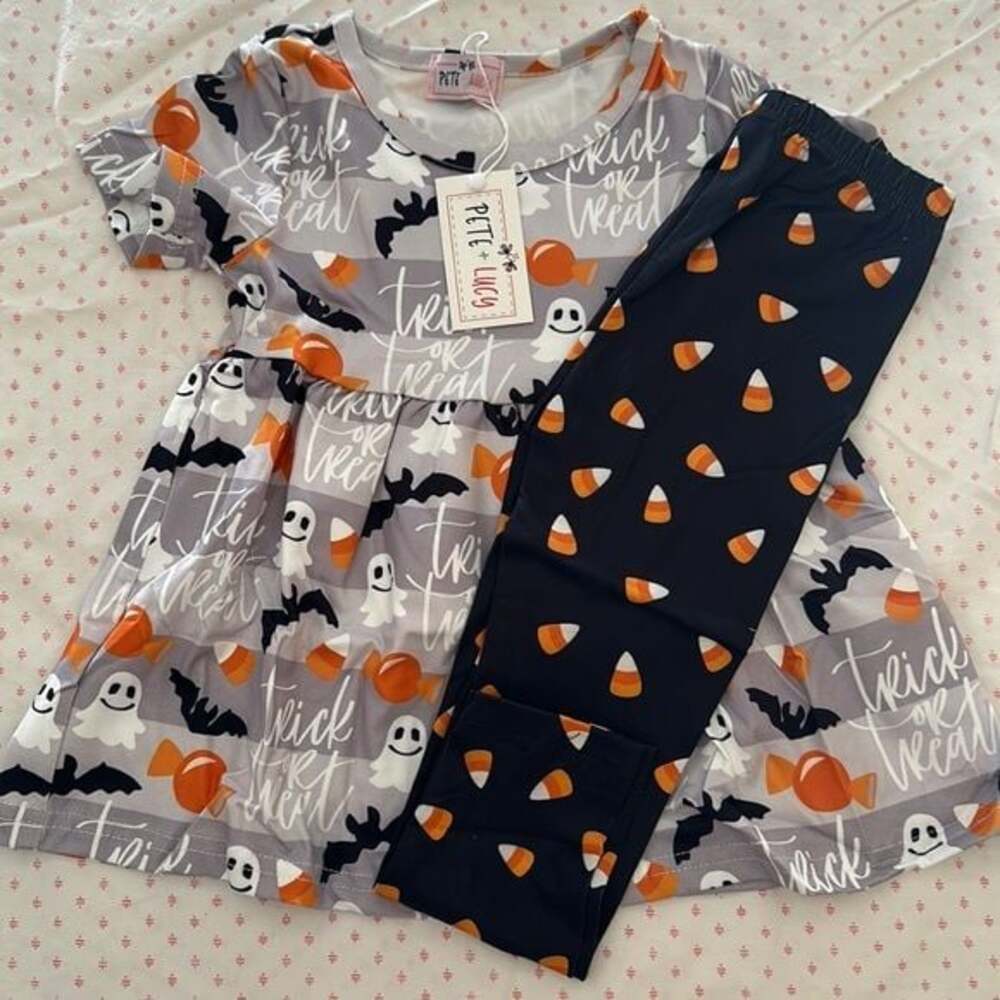Pete and Lucy Trick or treat pant set (7/8)